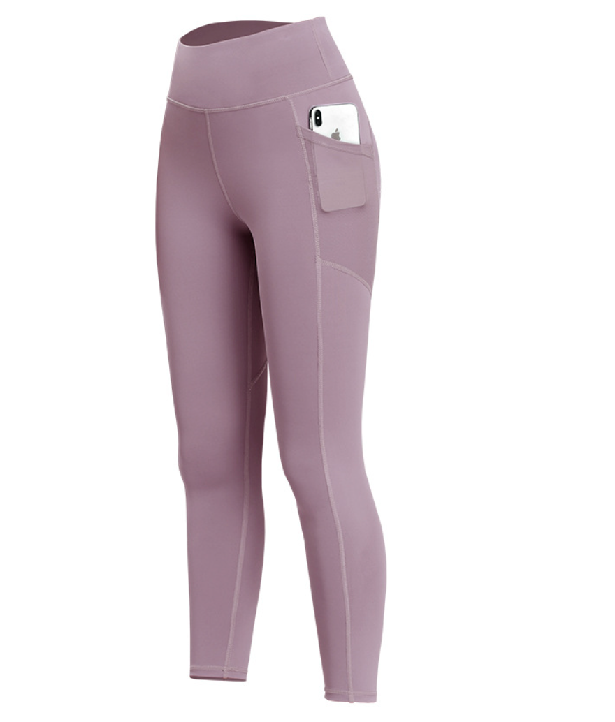 Reversible Fleece Yoga Pants with Pockets (9/10 Length)