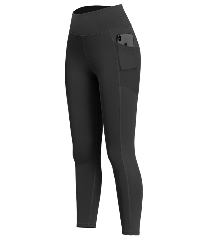Reversible Fleece Yoga Pants with Pockets (9/10 Length)